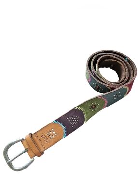 Fossil Y2k Multicolor Leather Women's Belt - Boho Stud Detail